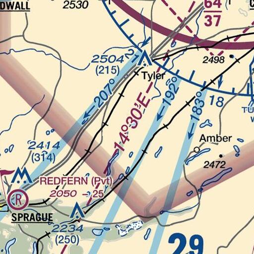 FAA VFR chart of Hog Lake Dam, WA
