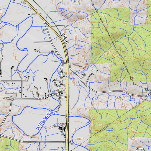 OpenTopoMap map of Sienko Dam, WA