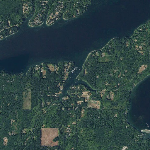 Aerial imagery of Jarrell Cove, WA