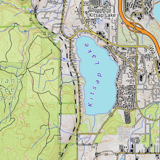OpenTopoMap map of Camp McKean, WA