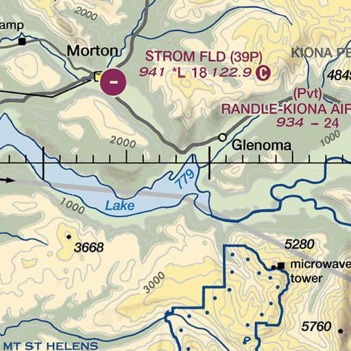 FAA VFR chart of Rainey Creek, WA