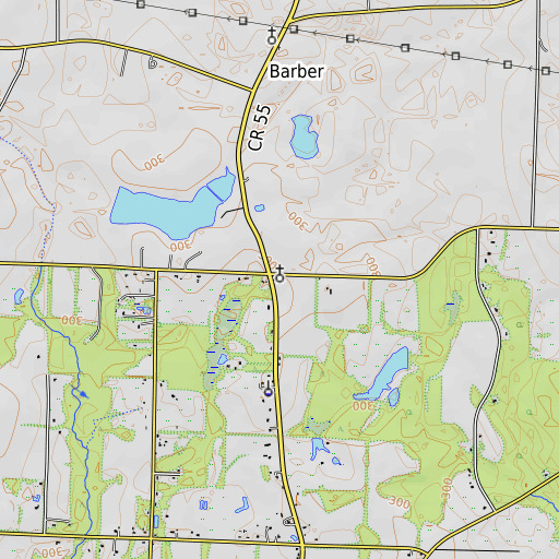 OpenTopoMap map of Springfield Church, AL