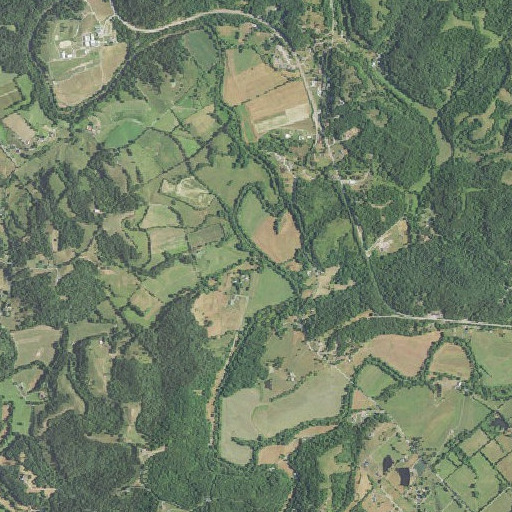 Aerial imagery of Cow Run, WV