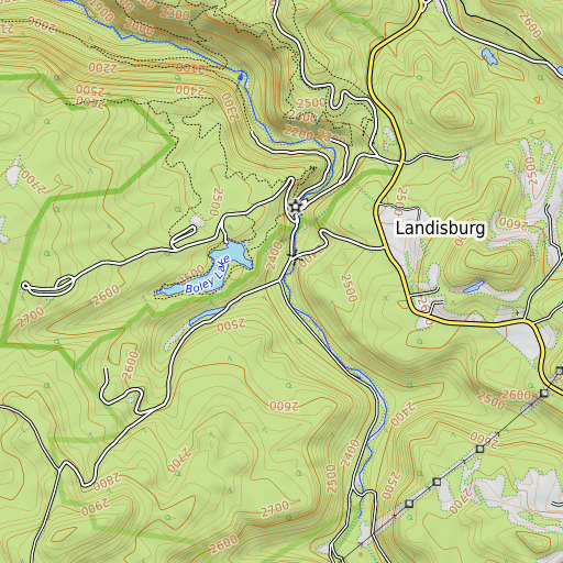 OpenTopoMap map of Davis Branch, WV