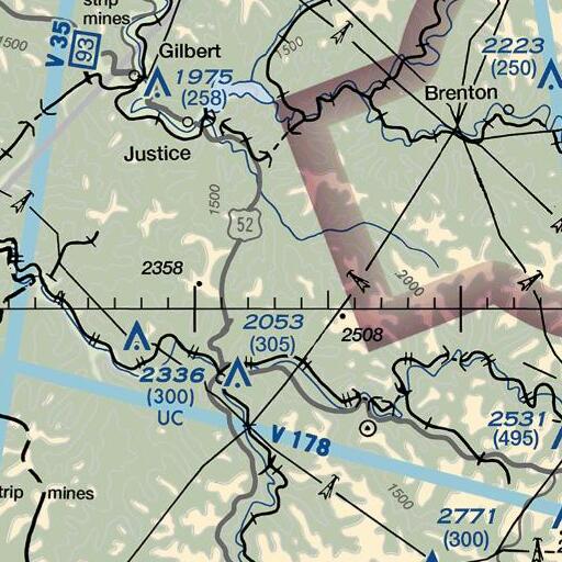 FAA VFR chart of Kezee Fork, WV