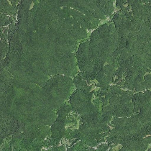Aerial imagery of Left Fork Greenbrier Creek, WV