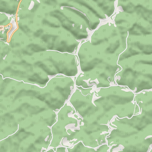 OpenStreetMap map of Left Fork Greenbrier Creek, WV