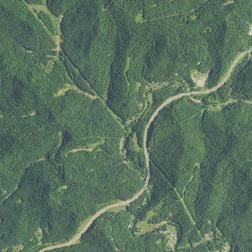 Aerial imagery of Lick Branch, WV