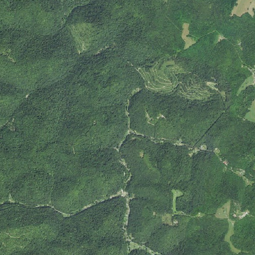 Aerial imagery of Lick Run, WV