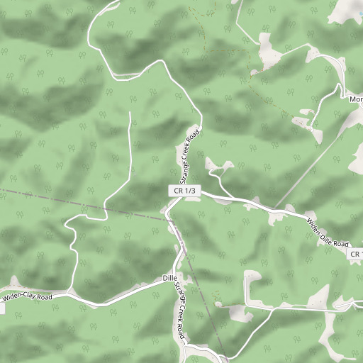OpenStreetMap map of Lick Run, WV