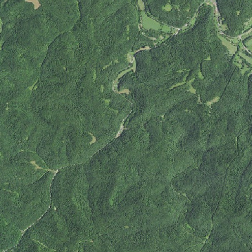 Aerial imagery of Little Bear Fork, WV