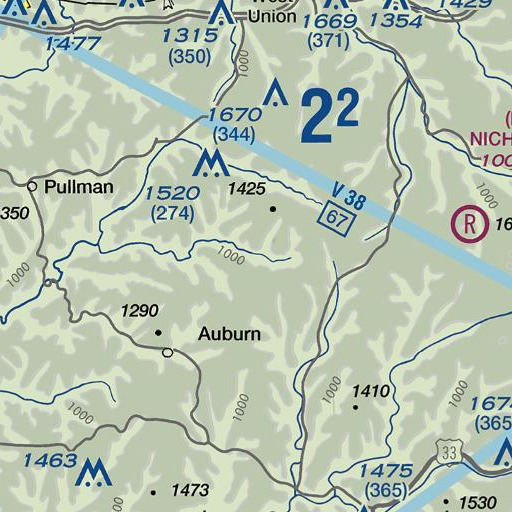 FAA VFR chart of Long Run, WV