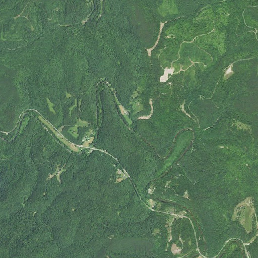 Aerial imagery of Louthers Run, WV