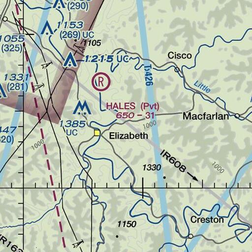 FAA VFR chart of Parish Fork, WV
