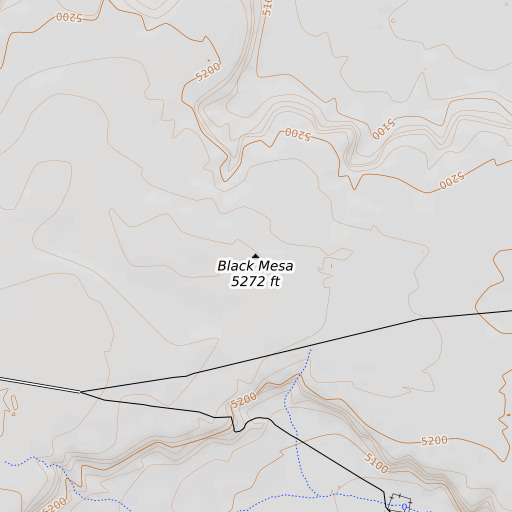 OpenTopoMap map of Black Mesa, AZ