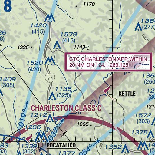 FAA VFR chart of Second Creek, WV