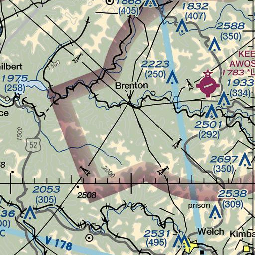 FAA VFR chart of Sinker Fork, WV