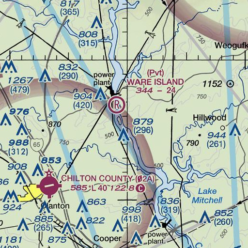 FAA VFR chart of Clay Creek, AL