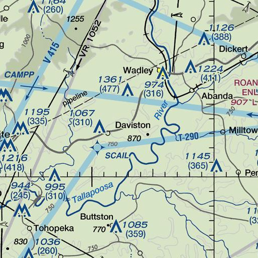 FAA VFR chart of Mill Creek, AL