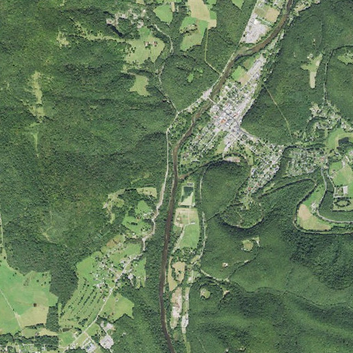 Aerial imagery of Knapp Creek, WV
