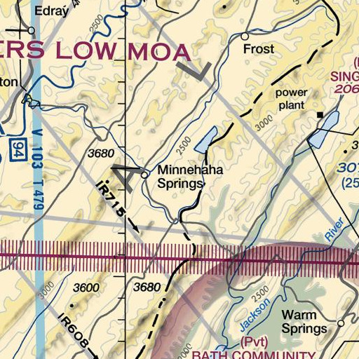 FAA VFR chart of Lockridge Mountain Trail, WV