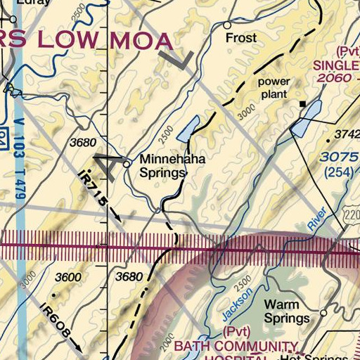 FAA VFR chart of Lockridge Run, WV