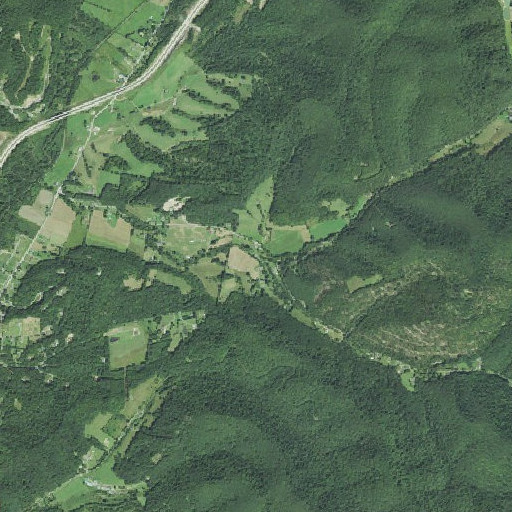 Aerial imagery of Loglick Run, WV