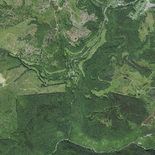 Aerial imagery of Long Run, WV