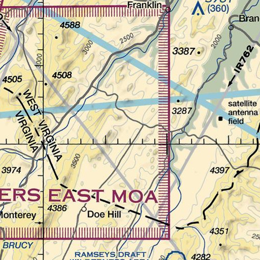 FAA VFR chart of Long Run, WV