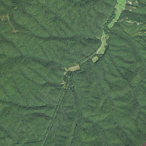 Aerial imagery of Lost Bottom Run, WV