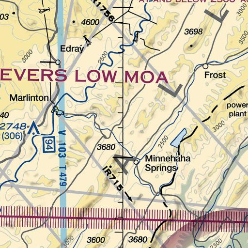 FAA VFR chart of Road Run, WV