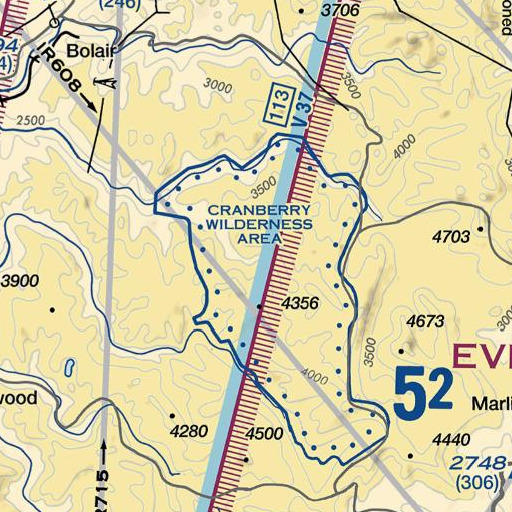 FAA VFR chart of Sheets Gordon Run, WV