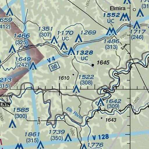 FAA VFR chart of Pilot Knob, WV
