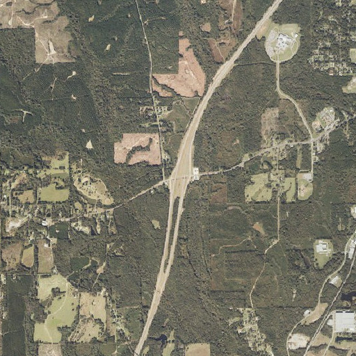Aerial imagery of Exit 128, AL