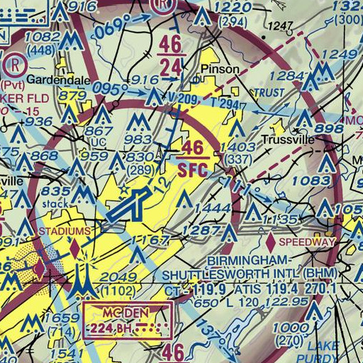 FAA VFR chart of Interchange 133, AL