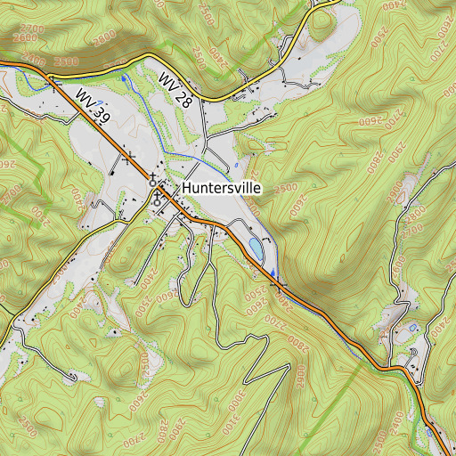 OpenTopoMap map of Cold Spring, WV