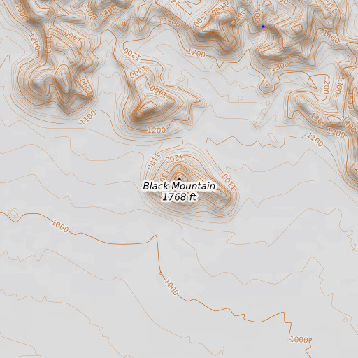 OpenTopoMap map of Black Mountain, AZ