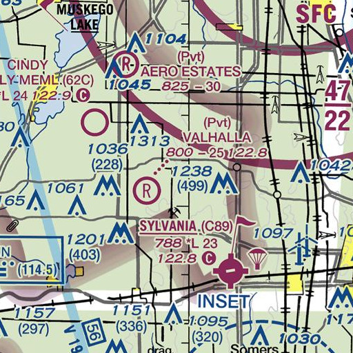 FAA VFR chart of Garfield School, WI