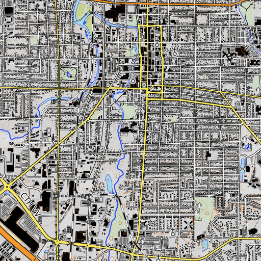 OpenTopoMap map of Riverside Elementary School, WI