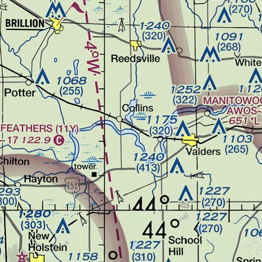 FAA VFR chart of Mud Creek, WI