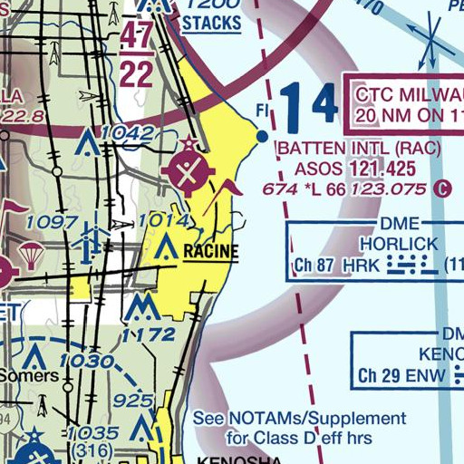 FAA VFR chart of Pershing Park, WI