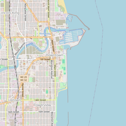 OpenStreetMap map of Pershing Park, WI