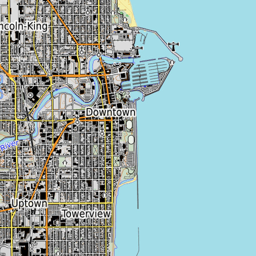OpenTopoMap map of Pershing Park, WI