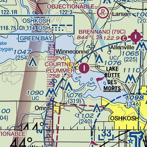 FAA VFR chart of Quigleys Point, WI