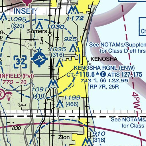 FAA VFR chart of Roosevelt Elementary School, WI