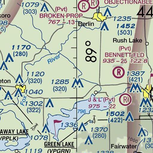 FAA VFR chart of Snake Creek, WI