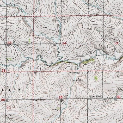 USGS 24K topo map of South Fork Ames Branch, WI