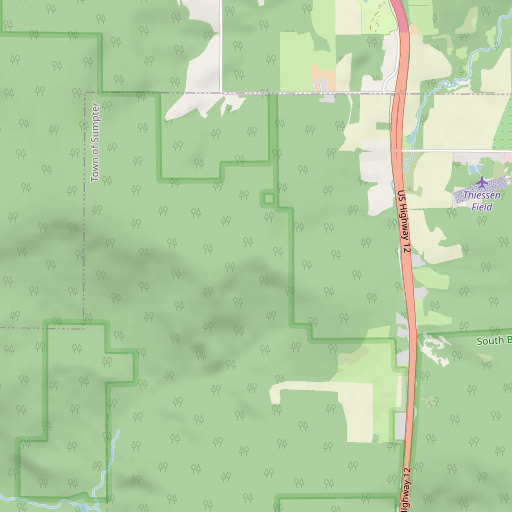 OpenStreetMap map of South Range, WI
