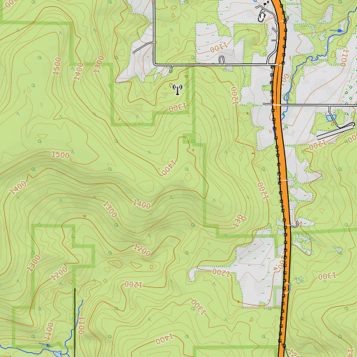 OpenTopoMap map of South Range, WI