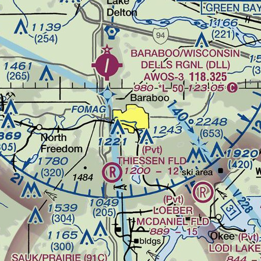 FAA VFR chart of Al Behrman Elementary School, WI